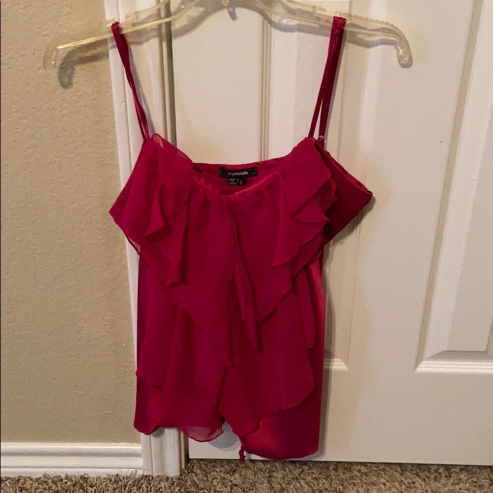 Sleeveless Ruffled Tank Top